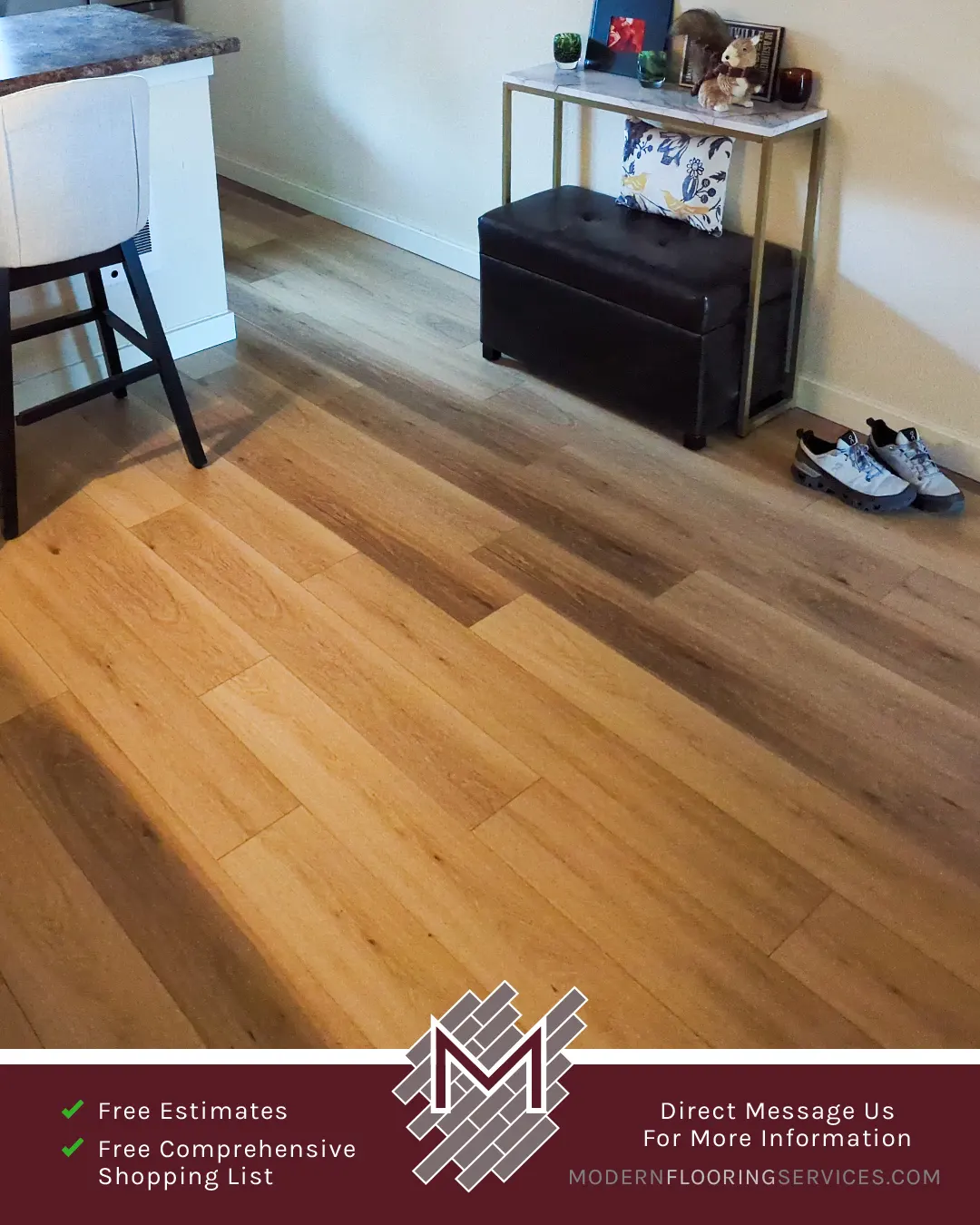 Vinyl Flooring Installation By Modern Flooring Services.