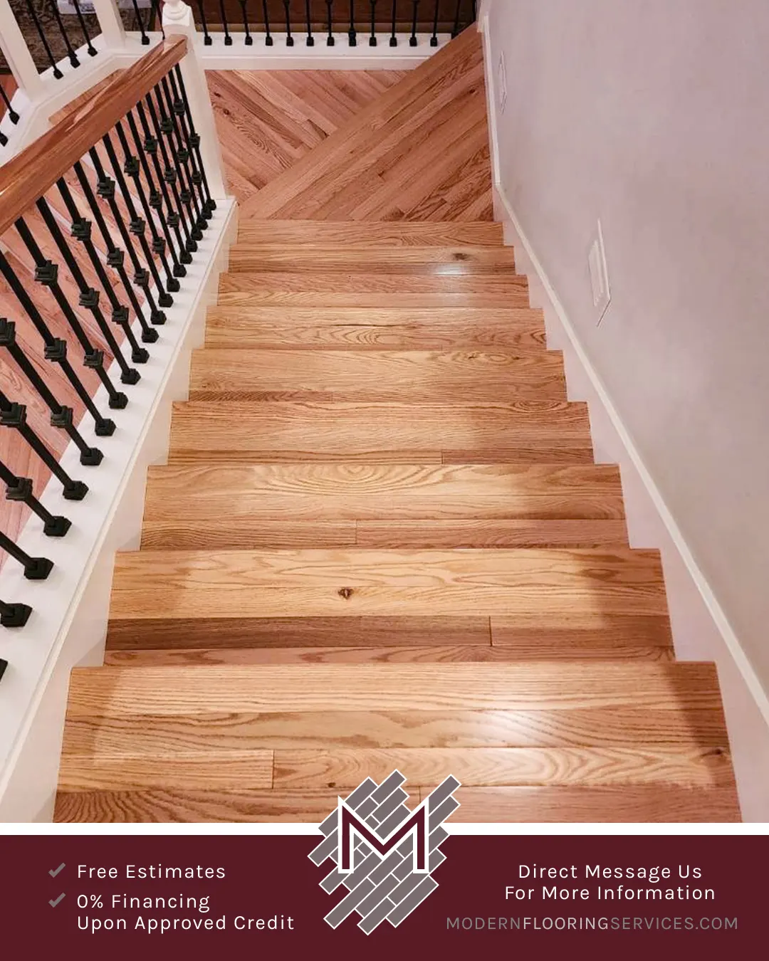 Builder's Pride Red Oak Solid Hardwood Stairs Flooring Installation.