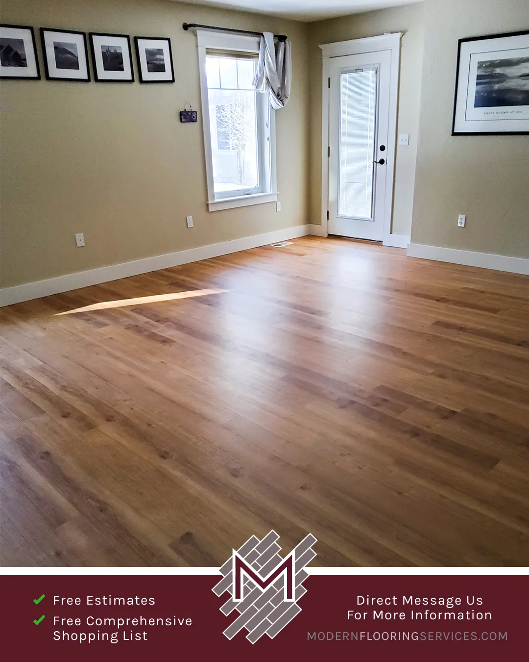 Hardwood Flooring Installation By Modern Flooring Services.