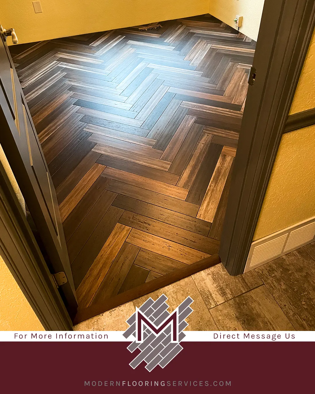 Axis Herringbone Hand Scraped Engineered Stranded Bamboo Flooring Installation
