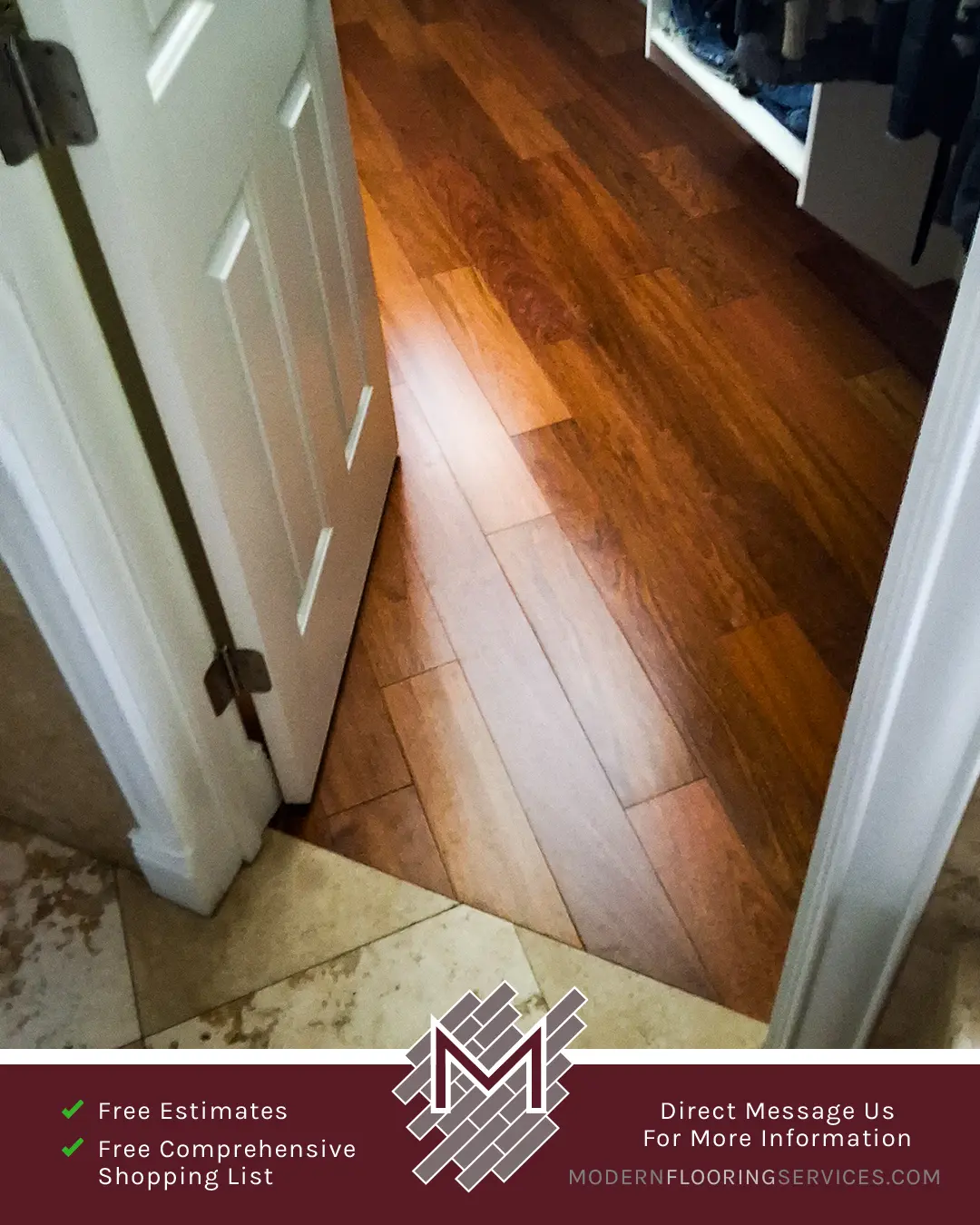 Hardwood Flooring Installation By Modern Flooring Services.