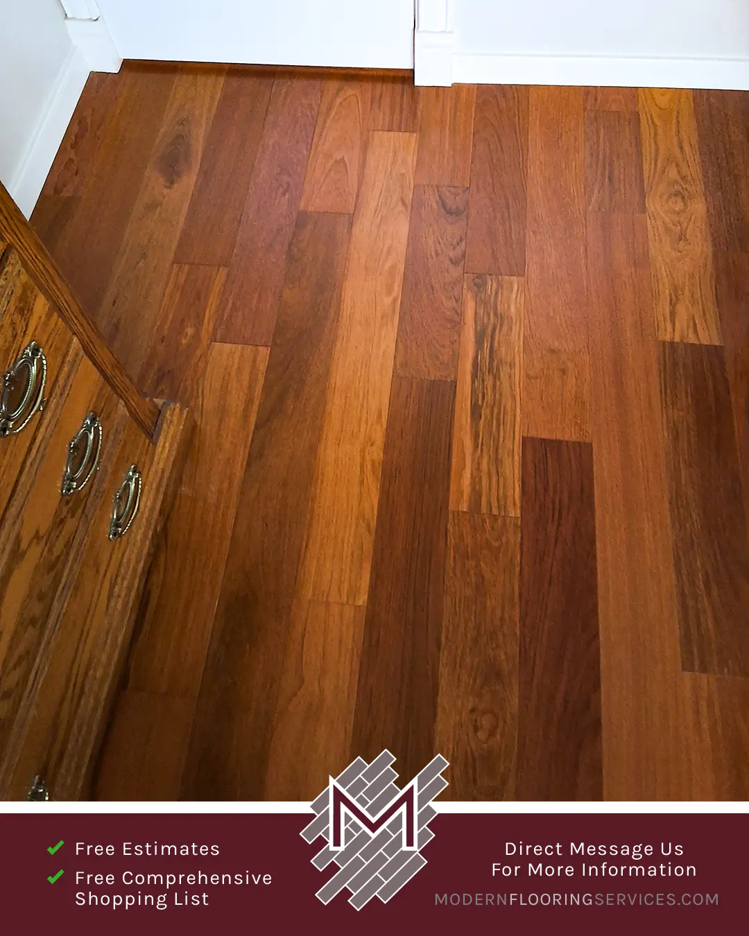 Hardwood Flooring Installation By Modern Flooring Services.