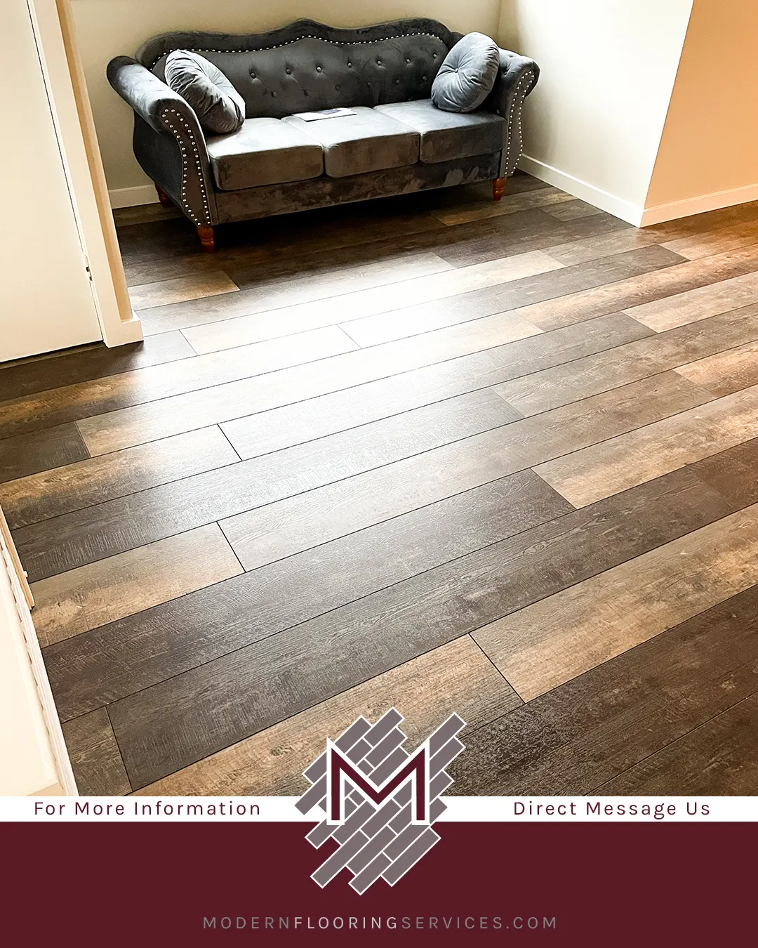 CoreLuxe Ultra Urban Loft Ash Waterproof Rigid Vinyl Plank Flooring Installation.
