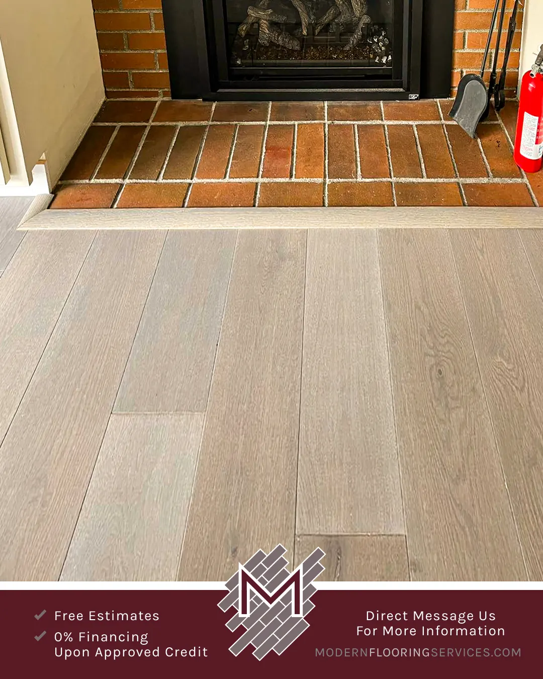 White Oak Engineered Hardwood Flooring Installation By Modern Flooring Services.