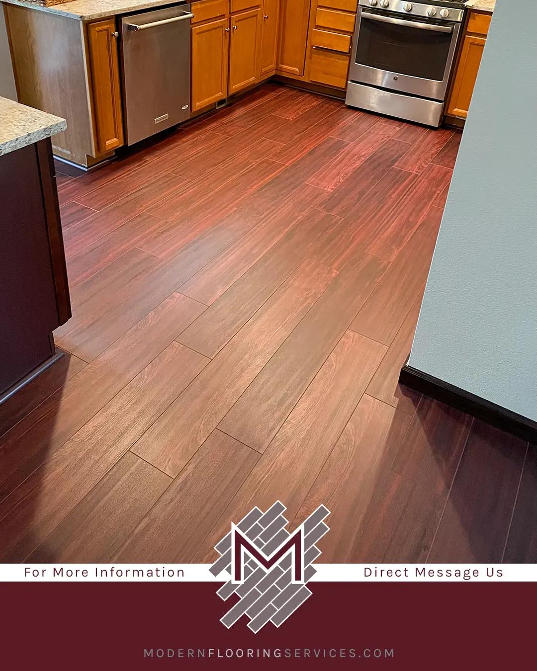 CoreLuxe Ultra Bloodwood Waterproof Rigid Vinyl Plank Flooring Installation.