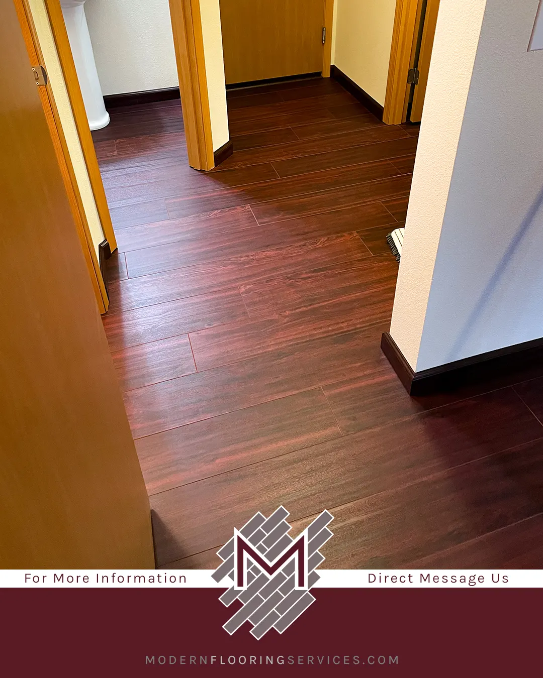 CoreLuxe Ultra Bloodwood Waterproof Rigid Vinyl Plank Flooring Installation.