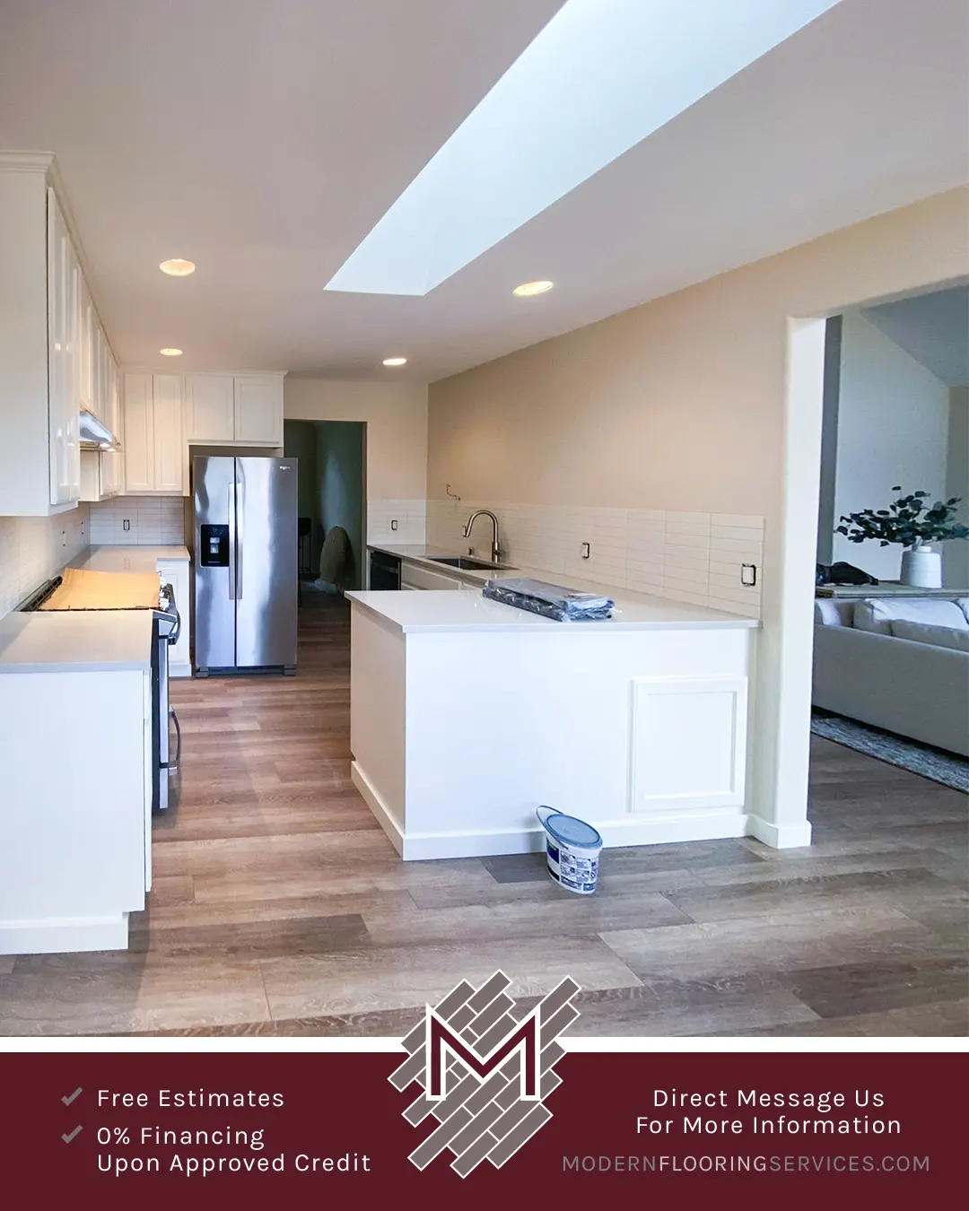Elegant Kitchen Backsplash Installation By Modern Flooring Services.