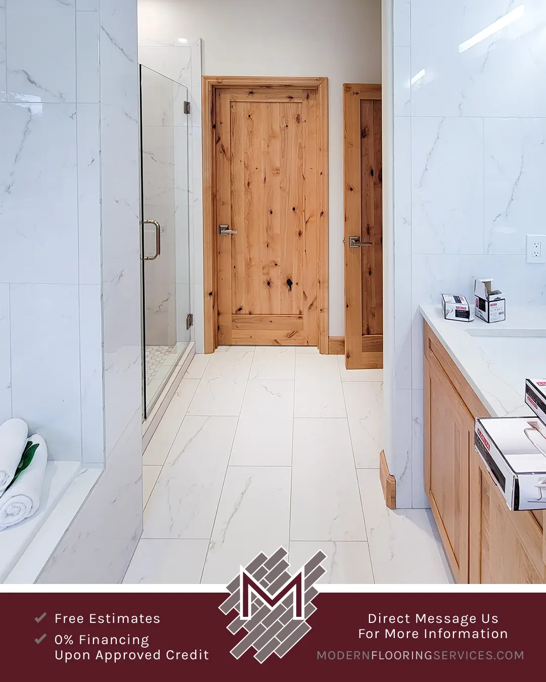 Bathroom Tile Flooring Installation.