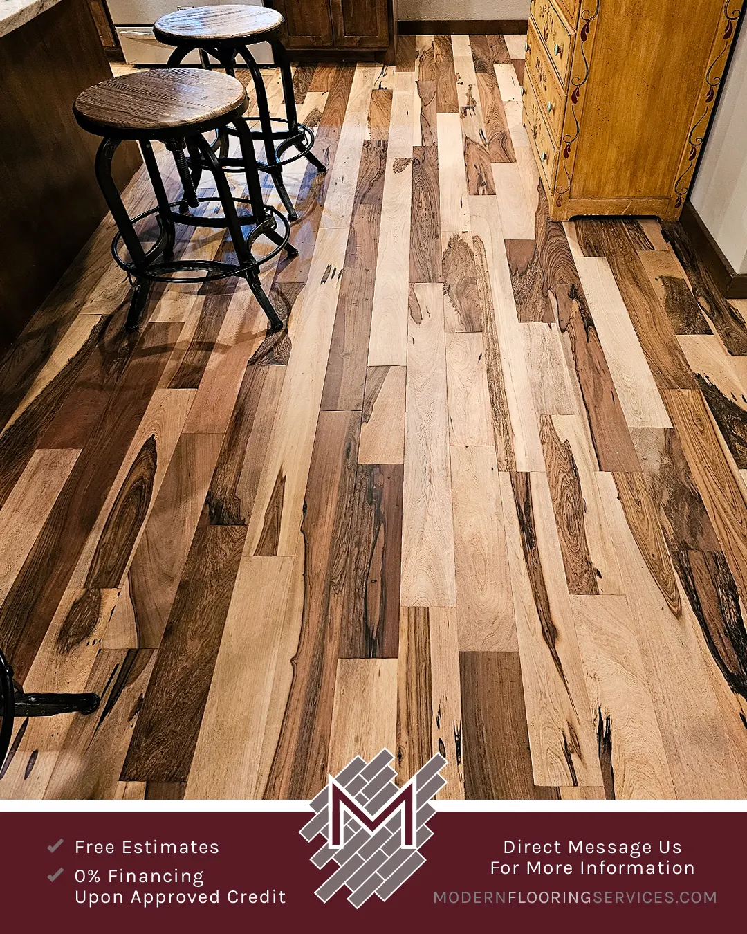 Brazilian Pecan Natural Solid Hardwood Flooring Installation By Modern Flooring Services.